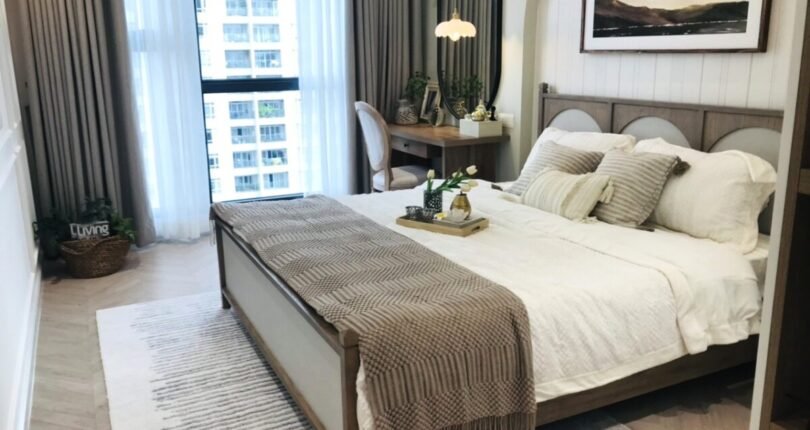 phong ngu trong can ho day du noi that 810x430 - Giá mua bán căn hộ 3 phòng ngủ Block A Chung cư Zeitgeist Nhà Bè T4/2024