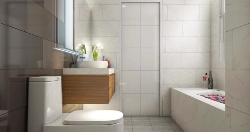 toilet trong can ho ban 1 810x430 - Bán gấp căn hộ R18 Chung cư Happy Valley, 100m2, đầy đủ nội thất, lầu cao, giá 5,2 tỷ