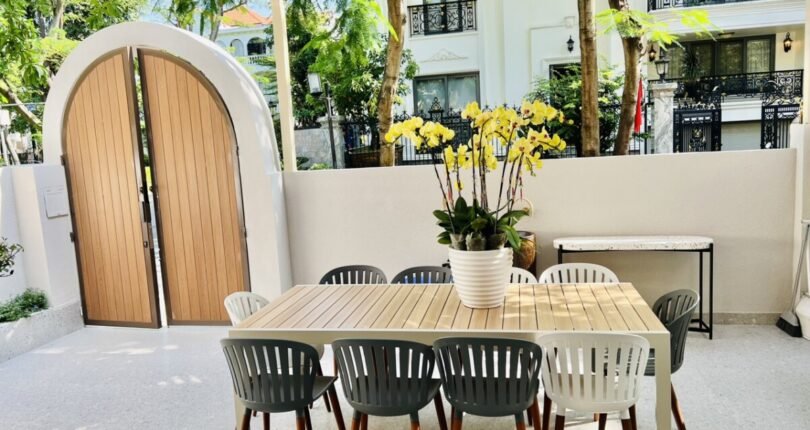 khu vuc phong an san vuon 810x430 - Giá cho thuê nhà Biệt thự Quận 7 theo ngày số 77 Khu Mỹ Thái 1 Phú Mỹ Hưng T5/2024