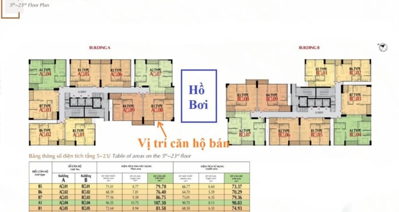 mat bang vi tri can ho ban 1 810x430 - Giá mua bán căn hộ 2 phòng ngủ Block A Chung cư The Antonia Phú Mỹ Hưng Quận 7 T4/2024