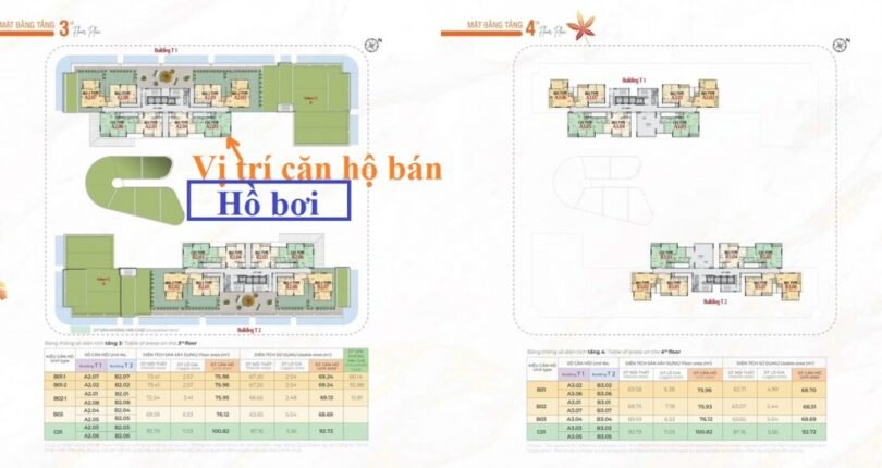 mat bang vi tri can ho ban 3 810x430 - Giá mua bán căn hộ số A2.03 Chung cư Cardinal Court Phú Mỹ Hưng Quận 7 T4/2024