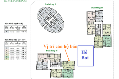 Giá mua bán căn hộ 3 phòng ngủ Block C, 144m2 Chung cư Riverpark Residence Quận 7 T5/2024