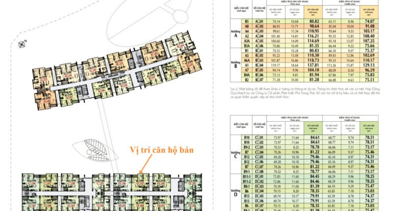 mat bang vi tri can ho ban tai chung cu midtown m7 810x430 - Giá mua bán căn hộ 2 phòng ngủ Block D Chung cư Midtown m7 Quận 7 T5/2024