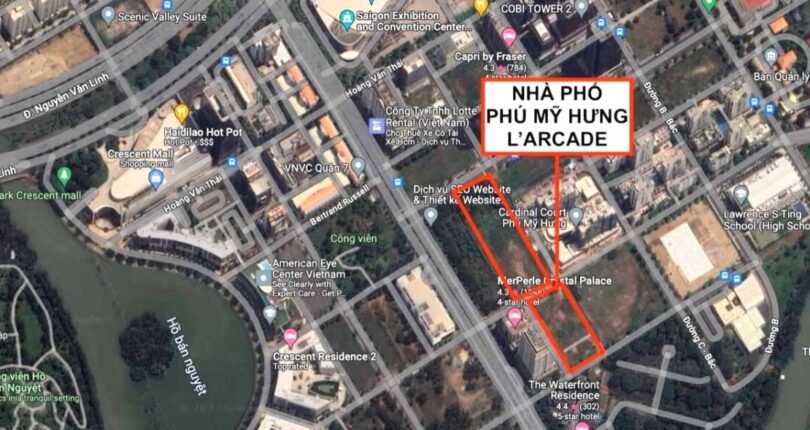 mat bang vi tri du an 810x430 - Giá mua bán Shophouse C17-2 Khu dân cư L'arcade Phú Mỹ Hưng Quận 7 T4/2024