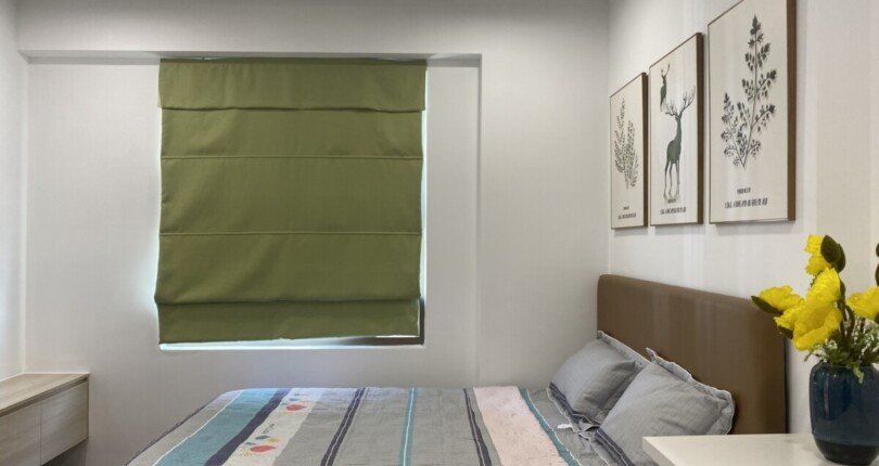 phong ngu can ho can ban 2 810x430 - Bán căn hộ tầng sân vườn, chung cư Saigon South, 72m2, giá 4.150 tỷ, nhà đẹp, đủ nội thất.