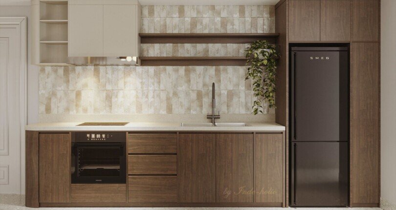 bep can ho can cho thue 2 810x430 - Cho thuê căn góc chung cư Scenic Valley 1, 108m2, căn góc, 03pn, giá 1.250usd/tháng, nhà đẹp.