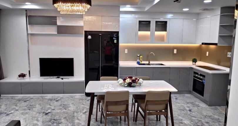 can canh bep va phong an 810x430 - Giá mua bán căn hộ 3 phòng ngủ Block A Chung cư Saigon South Nhà Bè T5/2024