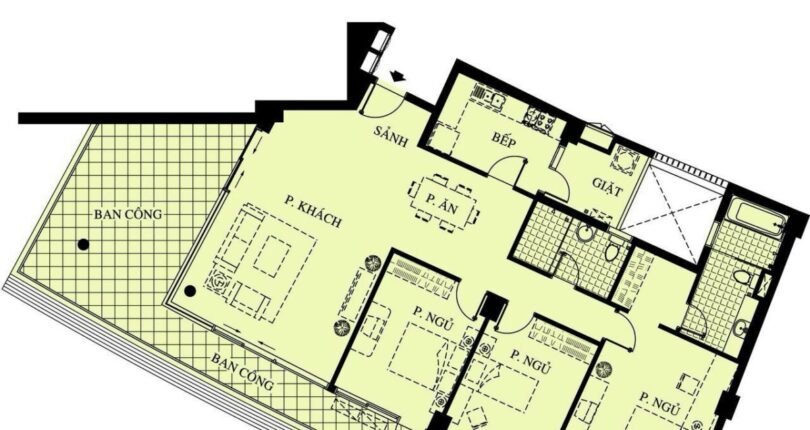 mat bang can ho ban 810x430 - Giá mua bán căn hộ 3 phòng ngủ block B Chung cư Grand View Quận 7 T5/2024