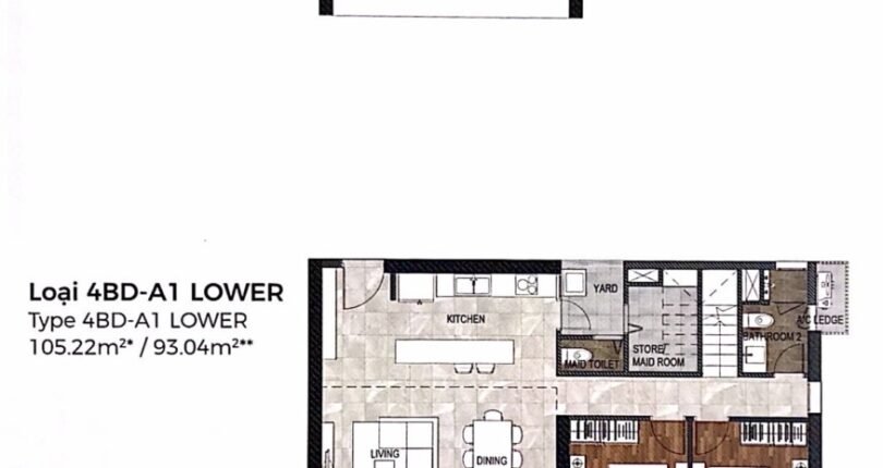 mat bang layout can ho ban 810x430 - Giá mua bán căn hộ Duplex thông tầng Tháp T10 Chung cư Infiniti Quận 7 T5/2024