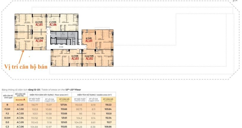 mat bang vi tri can ho ban 2 810x430 - Chủ gửi bán gấp căn hộ số 04 Block A lầu cao Chung cư The Horizon Phú Mỹ Hưng Quận 7