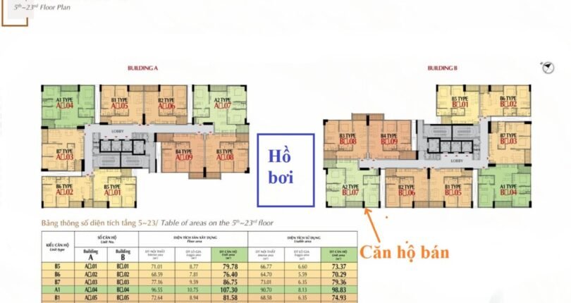 mat bang vi tri can ho ban 9 810x430 - Giá bán căn hộ 3 phòng ngủ Block B Chung cư The Antonia Phú Mỹ Hưng T6/2024
