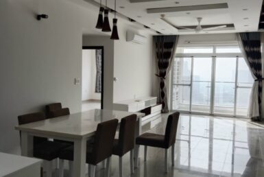 phong an lien ke phong khach rong rai 385x258 - Giá mua bán căn hộ 3 phòng ngủ Block B Chung cư Riverside Residence Quận 7 T5/2024