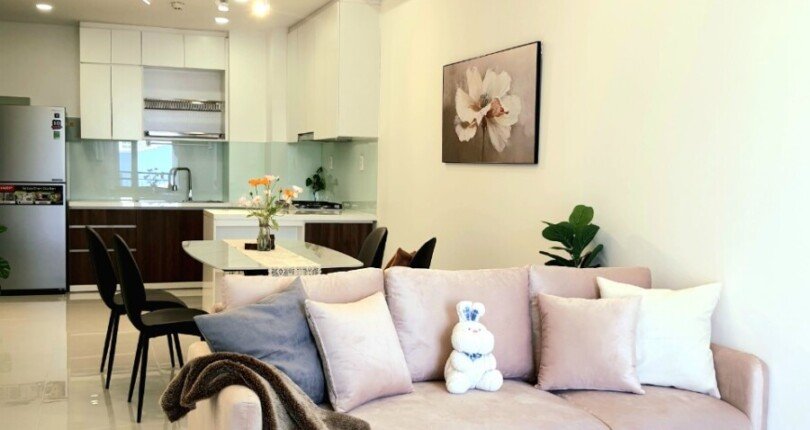 phong khach can ho ban 18 810x430 - Cho thuê căn hộ chung cư Saigon South, 02pn,nhà mới, giá 16tr/tháng, nội thất đầy đủ.