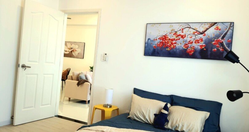 phong ngu can ho ban 3 810x430 - Cho thuê căn hộ 02pn, chung cư Saigon south, giá 16tr/tháng, nội thất mới 100%.