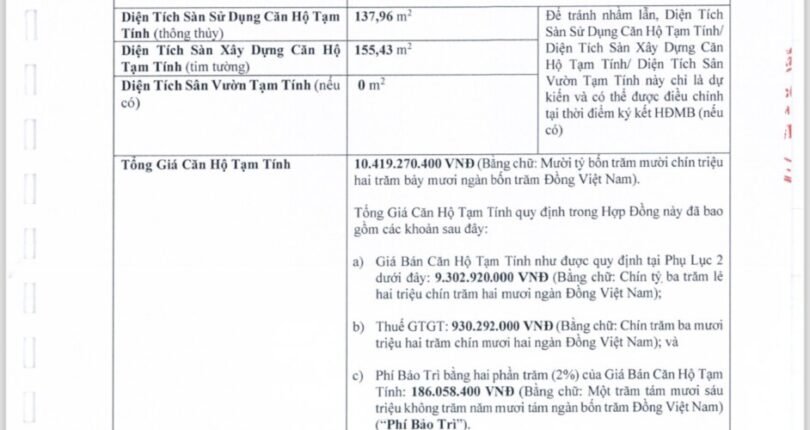 thong tin chi tiet gia goc can ho ban 810x430 - Giá mua bán căn hộ Duplex thông tầng số 03 Tháp T9 Chung cư Infiniti Quận 7 T5/2024