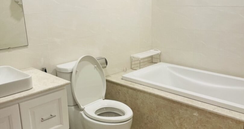 toilet phong ngu lon co bon tam ban 810x430 - Giá cho thuê căn hộ 2 phòng ngủ Block B Chung cư Green Valley Quận 7 T5/2024