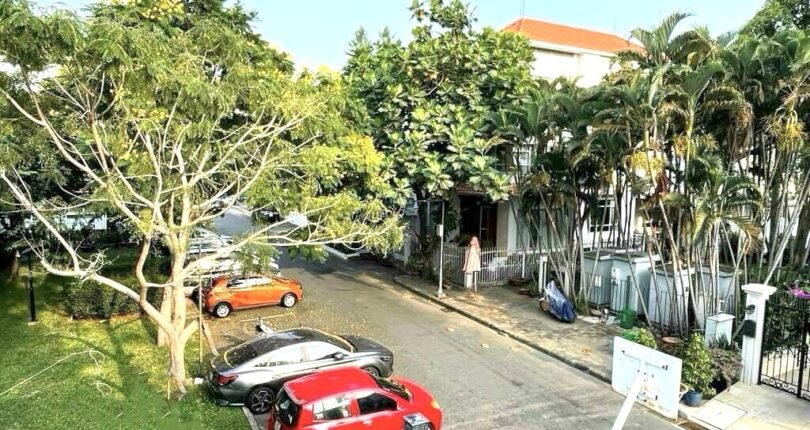view nhin tu lau 2 nha biet thu ban 810x430 - Giá mua bán nhà Biệt thự song lập đường nội khu Mỹ Hưng Phú Mỹ Hưng Quận 7 T5/2024
