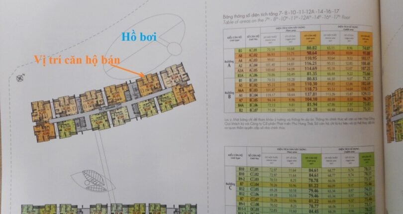 mat bang vi tri can ho ban 1 810x430 - Giá mua bán căn hộ 3 phòng ngủ Block B view sông Chung cư Midtown M7 Quận 7 T6/2024