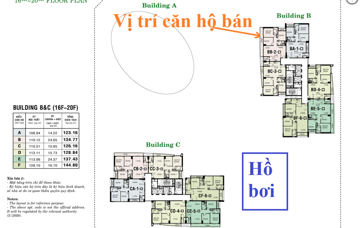 mat bang vi tri can ho ban 1170x738 - Giá mua bán căn hộ 3 phòng ngủ số 02 Block B Chung cư Riverpark Residence Quận 7 T6/2024
