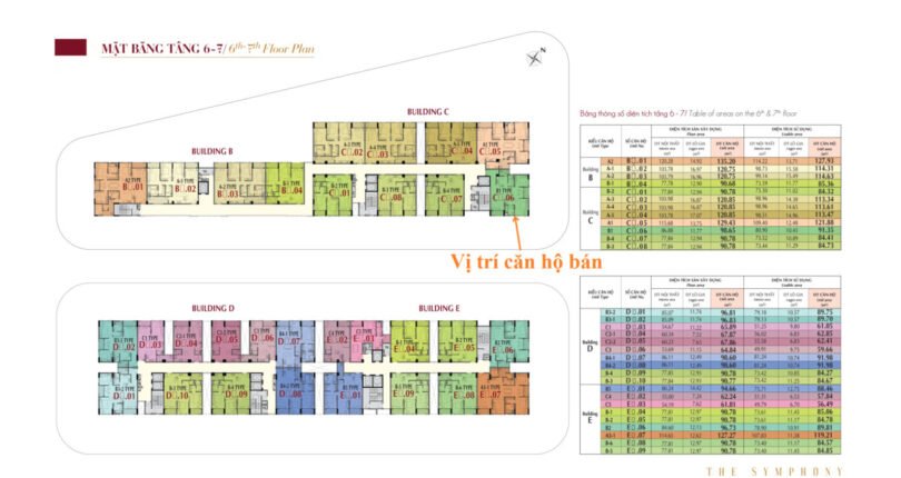 mat bang vi tri can ho ban 3 810x430 - Giá mua bán căn hộ 2 phòng ngủ số 06 Block B Chung cư Midtown m6 Quận 7 T6/2024