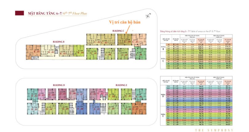 mat bang vi tri can ho ban 8 810x430 - Giá mua bán căn hộ 3 phòng ngủ số 04 Block C Chung cư Midtown m6 Quận 7 T6/2024