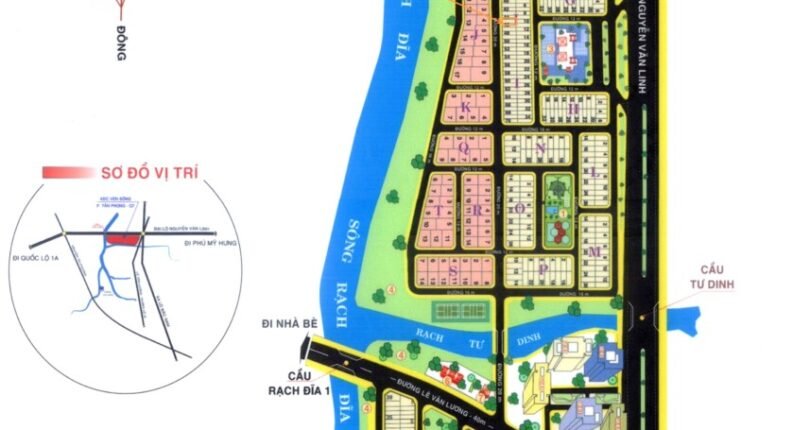 mat bang vi tri dat nen ban 810x430 - Giá mua bán đất nền số 45 Đường số 8 Khu dân cư Ven Sông Quận 7 T6/2024