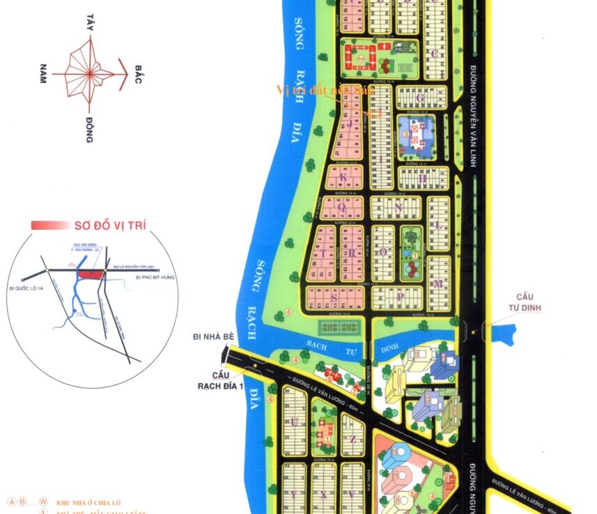 mat bang vi tri dat nen ban 857x738 - Giá mua bán đất nền số 45 Đường số 8 Khu dân cư Ven Sông Quận 7 T6/2024