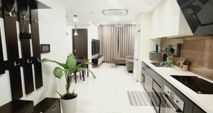 bep can ho cho thue 4 810x430 - Cần cho thuê căn hộ 02PN, chung cư Scenic Valley 1, giá 20tr/tháng, nội thất đẹp, tone nhà sáng.