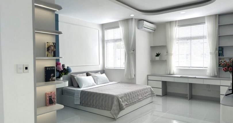 can ho co 4 phong ngu rong rai 810x430 - Chủ gửi bán gấp Penthouse 4 phòng ngủ block 1C Chung cư Sky Garden 1 Quận 7 giá rẻ