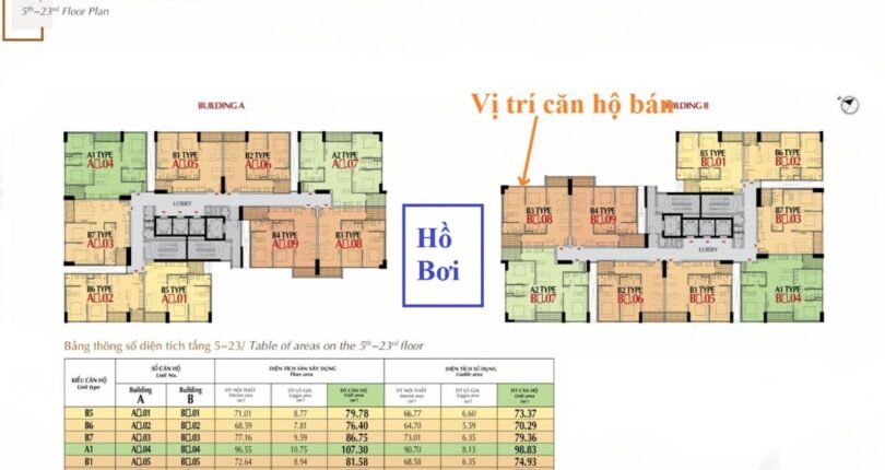 mat bang vi tri can ho 3pn ban 810x430 - Giá mua bán căn hộ 2pn B08 Chung cư The Antonia Phú Mỹ Hưng Quận 7 T8/2024