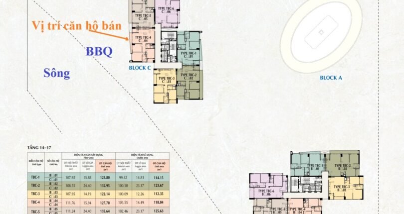 mat bang vi tri can ho ban 3 810x430 - Bán gấp căn hộ 3 phòng ngủ số 04 Block C lầu cao, view sông, Chung cư Riverpark Premier Quận 7