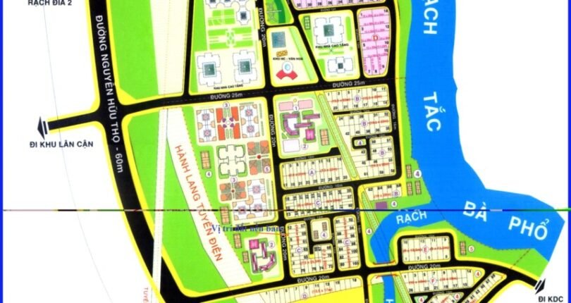 mat bang vi tri dat nen ban 810x430 - Giá mua bán đất nền Biệt thự Khu dân cư Tân An Huy Nhà Bè T8/2024