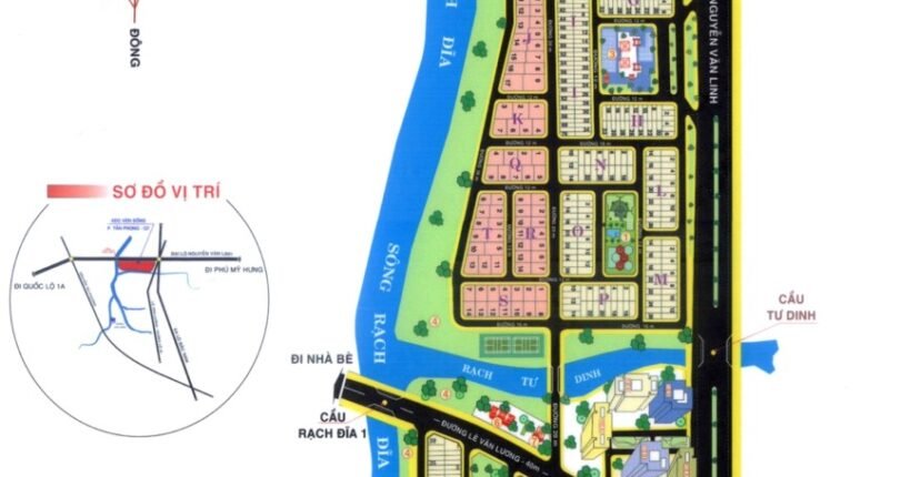 mat bang vi tri nha biet thu ban 810x430 - Giá mua bán nhà Biệt thự căn góc Đường số 18 và Đường số 15 Kdc Sadeco Ven Sông Quận 7 T7/2024