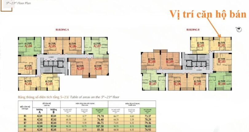 vi tri can ho ban 810x430 - Giá mua bán căn hộ 2 phòng ngủ Block B căn số 02 Chung cư Antonia Quận 7 T7/2024