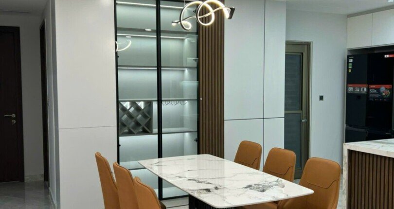 IMG 3496 810x430 - Siêu phẩm căn hộ 3PN Midtown Phú Mỹ Hưng cho thuê Giá 2500usd: Full nội thất Vip, lầu cao, 128m2