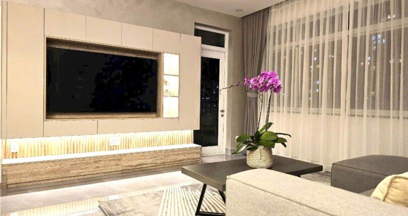 can canh thiet bi noi that phong khach 810x430 - Giá mua bán căn hộ 3pn Block A Chung cư Cảnh Viên 3 Quận 7 T8/2024