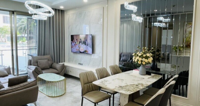 cho thue can ho midtown 2 810x430 - Cho thuê căn hộ Midtown Tòa M8 đẹp nhất khu- DT 81m2-Đầy đủ nội thất- 2 Phòng-2wc- Giá thuê 1.500 USD/Tháng