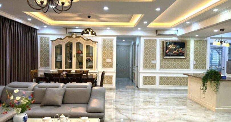 goc phong khach 810x430 - Giá mua bán căn hộ 3pn diện tích 135m2 Block A Chung cư Happy Valley Quận 7 T8/2024