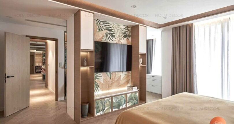 khong gian phong ngu mo 810x430 - Bán cặp 2 căn hộ thông nhau D-06,07 Chung cư Midtown The Peak M8 Phú Mỹ Hưng