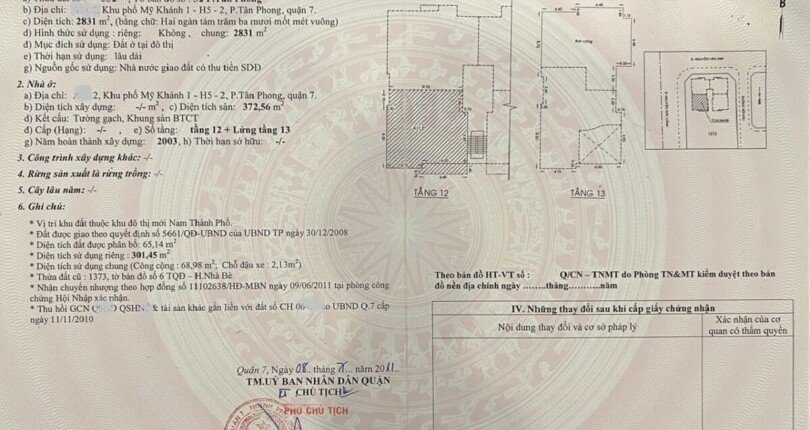 mat bang phap ly can ho ban 810x430 - Giá mua bán căn hộ Penthouse 4pn Chung cư Mỹ Khánh 1 Phú Mỹ Hưng Quận 7 T8/2024