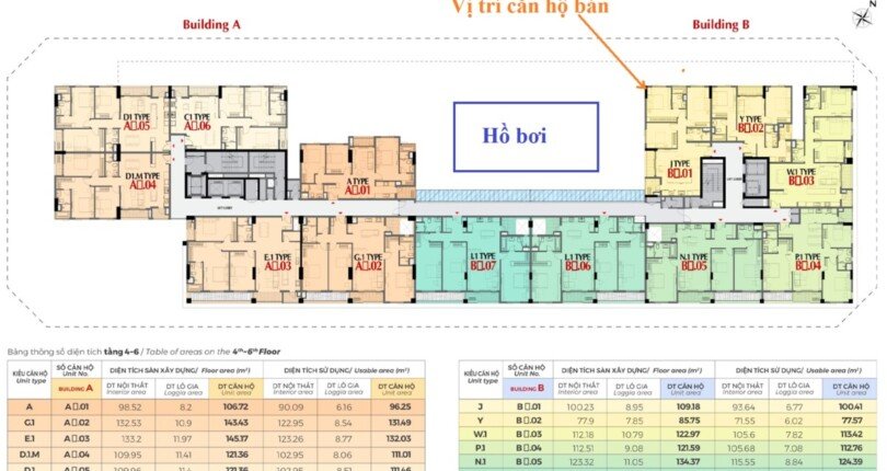 mat bang vi tri can ho ban 4 810x430 - Giá mua bán căn hộ 3pn Block B Chung cư The Horizon Phú Mỹ Hưng Quận 7 T9/2024