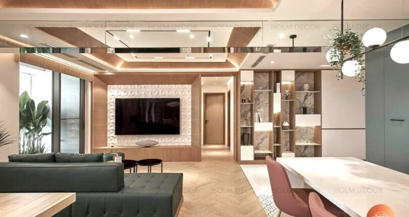 phong khach can ho ban 3 810x430 - Bán cặp 2 căn hộ thông nhau D-06,07 Chung cư Midtown The Peak M8 Phú Mỹ Hưng