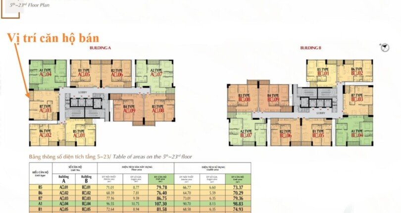 tang 5 23 810x430 - Giá mua bán căn hộ 2pn số 03 Block A Chung cư The Antonia Phú Mỹ Hưng Quận 7 T8/2024