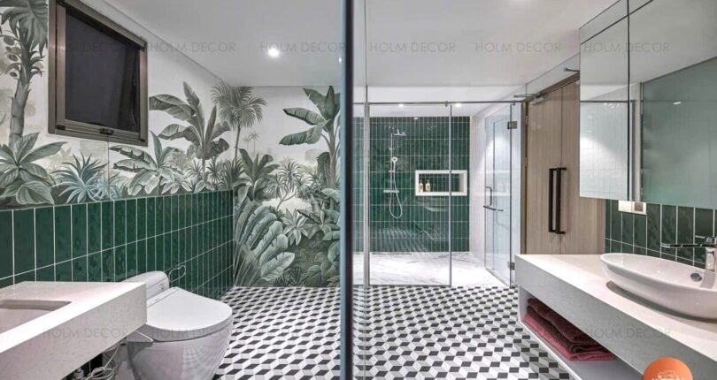 toilet rong rai sang trong 810x430 - Bán cặp 2 căn hộ thông nhau D-06,07 Chung cư Midtown The Peak M8 Phú Mỹ Hưng
