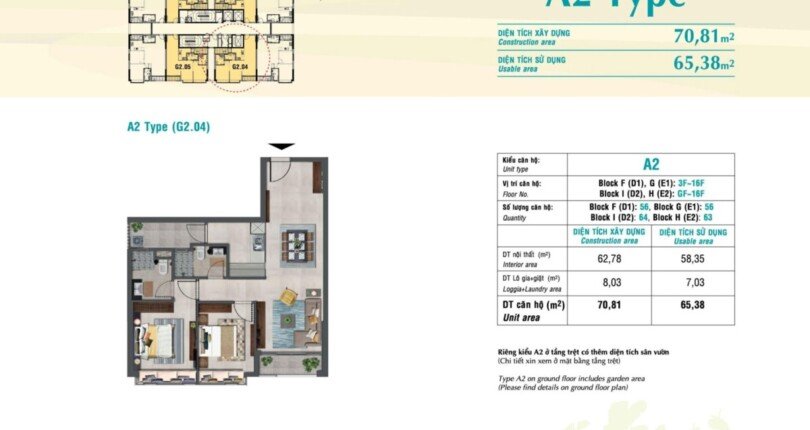 A2 71m2 810x430 - Bán căn hộ Scenic Valley 1, 71m2, 2PN 2WC, full nội thất, View Đông Nam, giá rất tốt