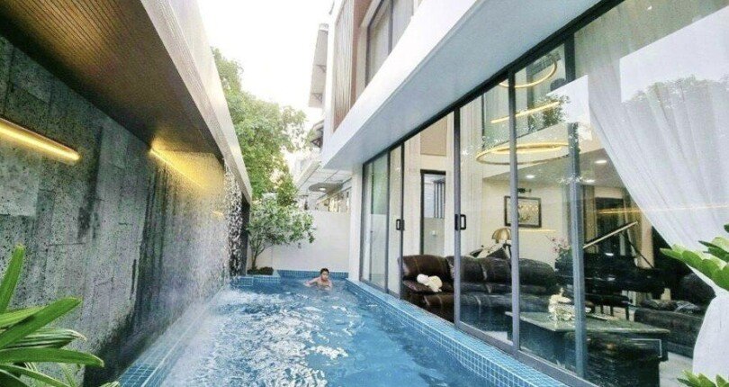 IMG 3595 810x430 - BIỆT THỰ ĐƠN LẬP HAI MẶT TIỀN – CÓ HỒ BƠI LỚN – KHU NAM THÔNG – PMH