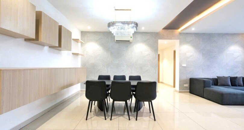 khong gian phong an rong rai 810x430 - Giá cho thuê căn hộ 3pn view sông Block C Chung cư Riverpark Premier Quận 7 T9/2024