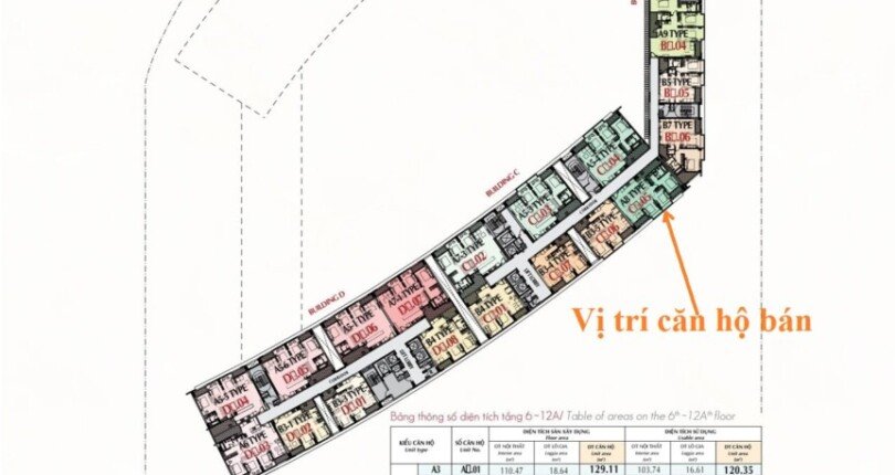 mat bang vi tri can ho ban 1 810x430 - Giá mua bán căn hộ 3pn Block C Chung cư Midtown Phú Mỹ Hưng Quận 7 T9/2024