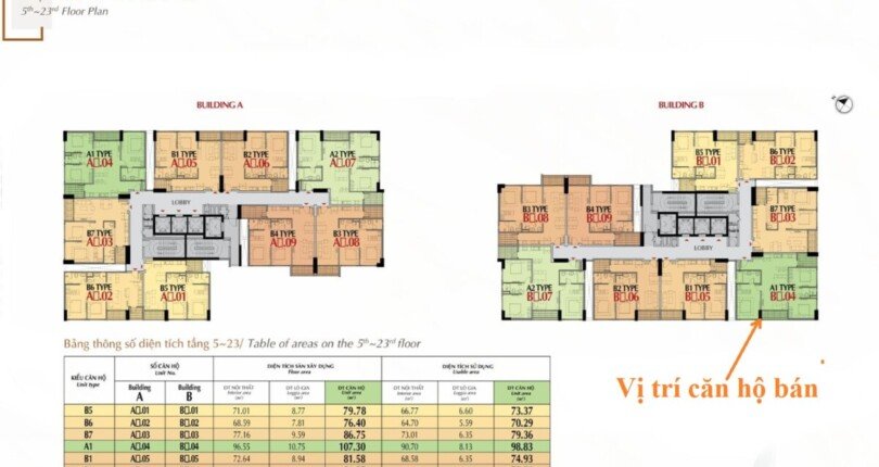mat bang vi tri can ho ban 3 810x430 - Giá mua bán căn hộ 3pn Block B-04 Chung cư The Antonia Phú Mỹ Hưng T9/2024