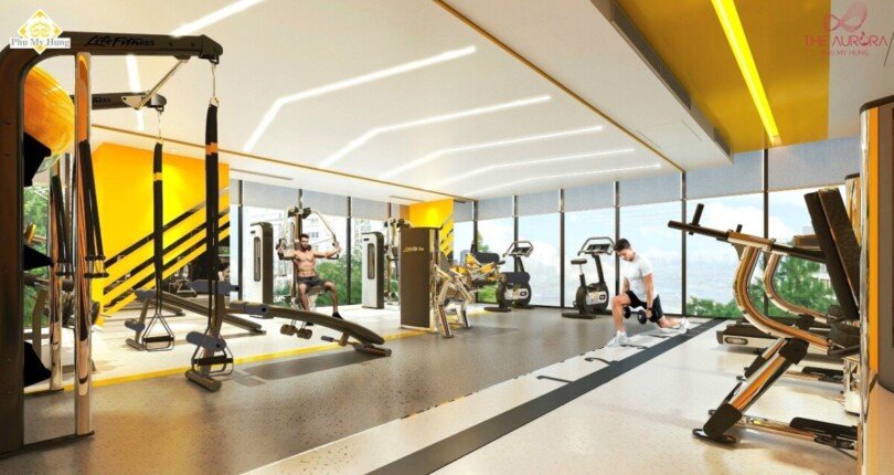 phong gym tien ich the aurora q7 810x430 - Giá mua bán căn hộ 2pn - 10.4 Chung cư The Aurora Nguyễn Lương Bằng Phú Mỹ Hưng Quận 7 T9/2024
